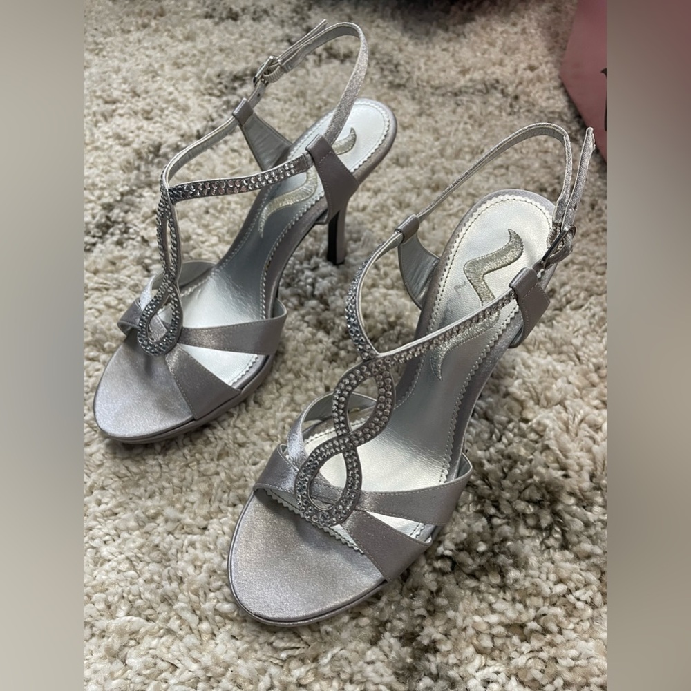 Nina Graysen Heel in Silver Jewel